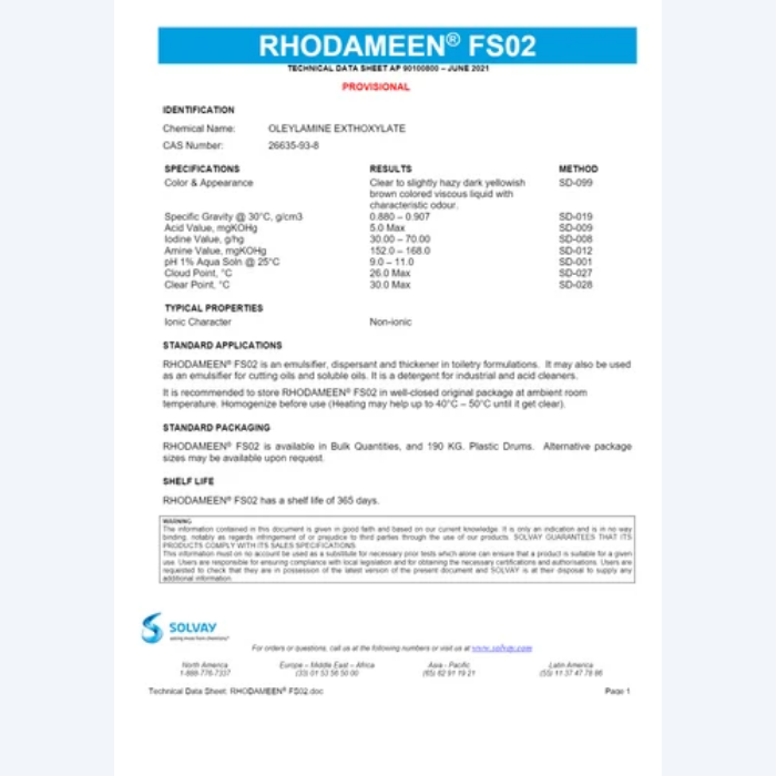 Acid Thickener For Toilet Cleaner (Rhodameen FS 02) - Image 4